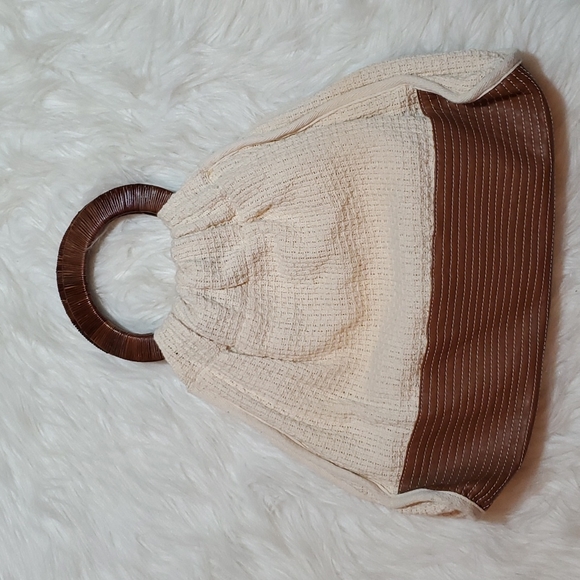 Melie Bianco vintage tote bag multi media artsy colorful fun purse - Picture 7 of 8